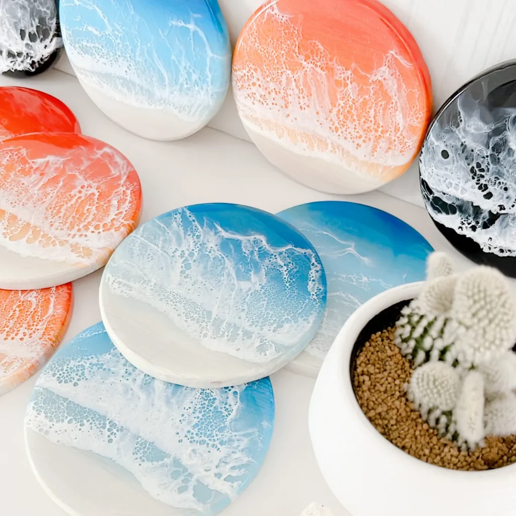 夏休みの宿題にもぴったりな海レジンアート