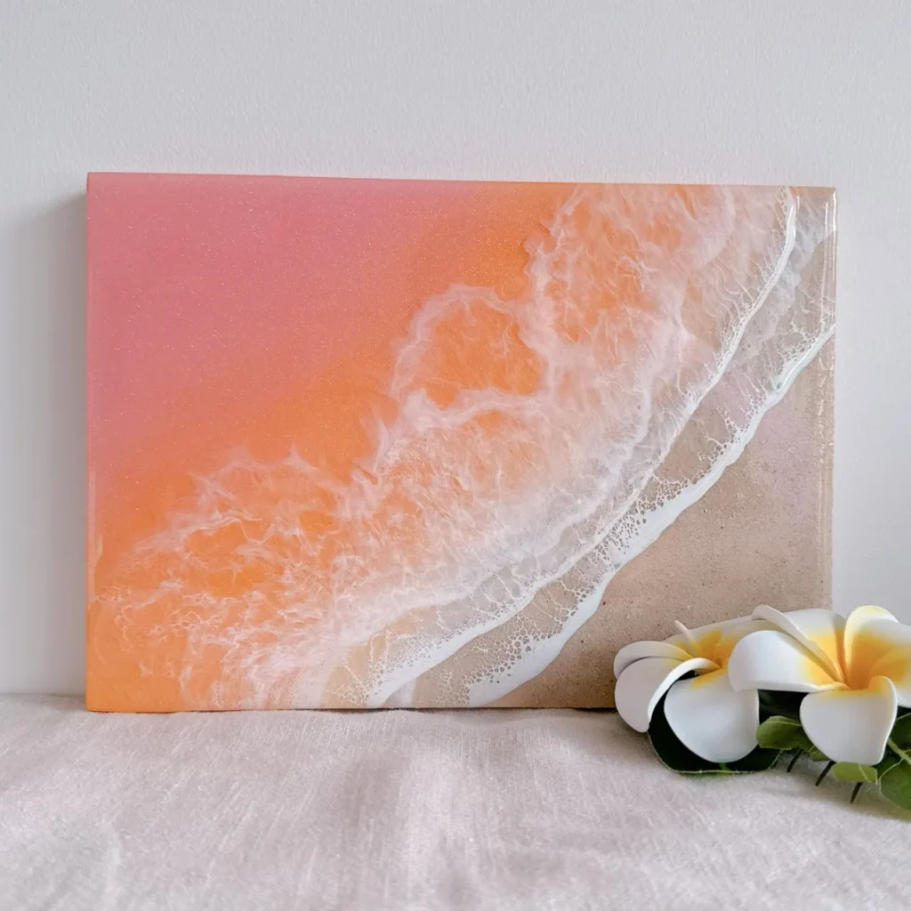 夕焼けを映したサンセットの海