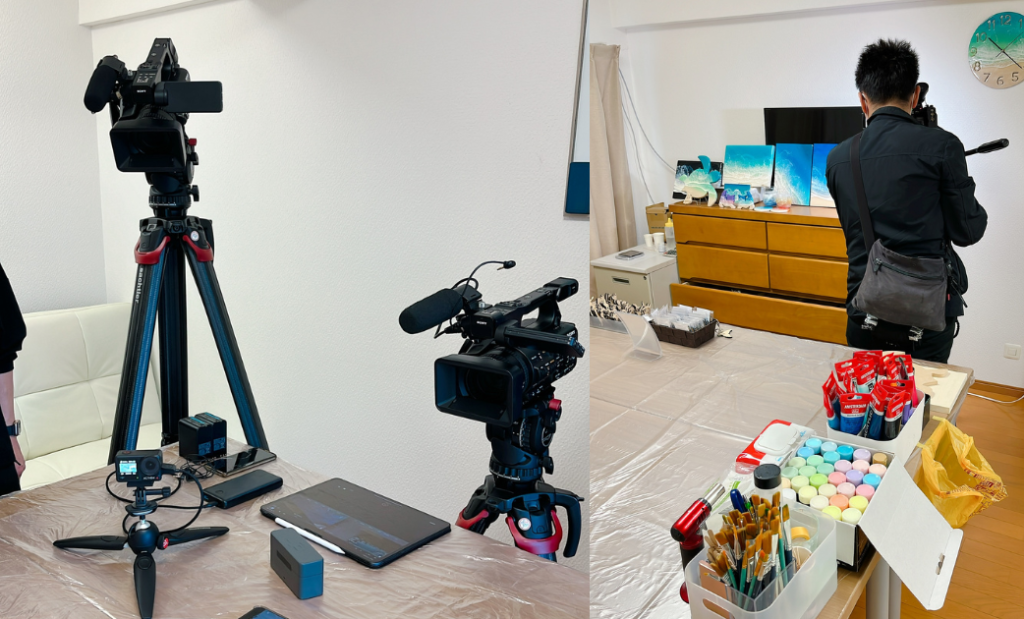 実際の撮影風景